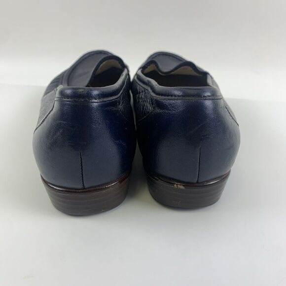SAS Simplify Everyday Loafer Navy Blue Leather Moc Toe Slip On Womens Size 8.5 M - Picture 6 of 12